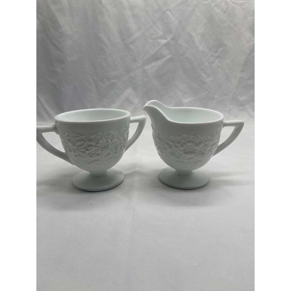VTG Indiana Glass "Orange Blossom" sugar/creamer